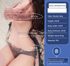 TPE 8KG 17.6LBS Ship From US Warehouse Sex Toy Realistic Soft Adult Sex Doll Male Masturbation Doll Big Ass  Sex Doll for Men