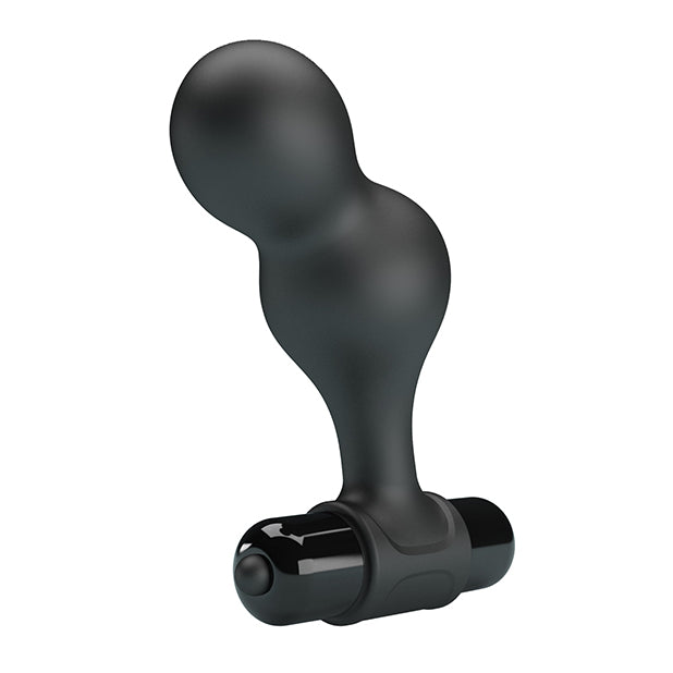 Silicone Anal Vibro Plug - Black