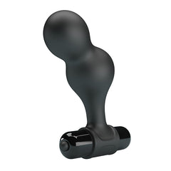 Silicone Anal Vibro Plug - Black