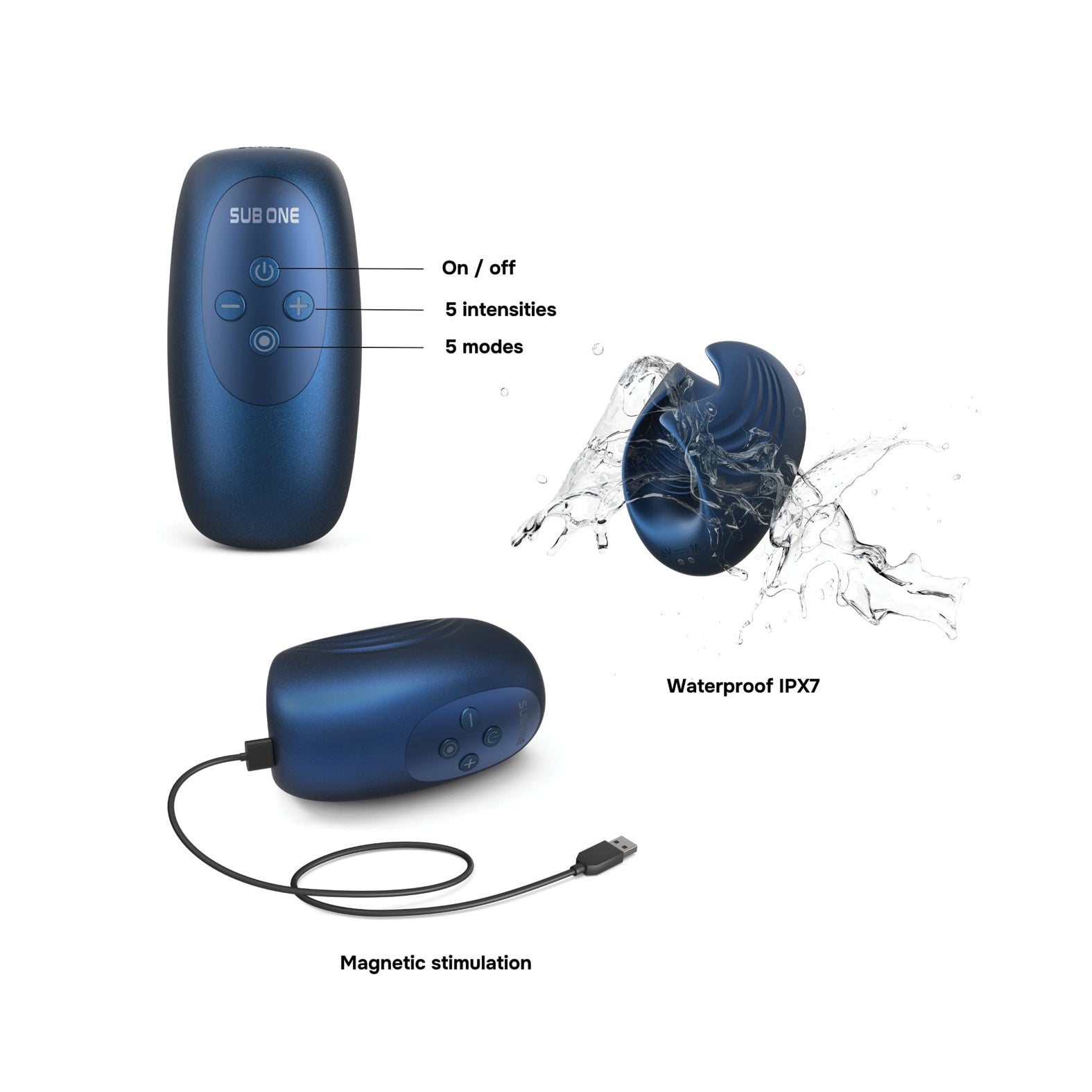 Manwan Sub-One Tapping Male Masturbator - Stellar Blue