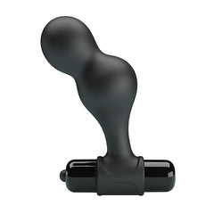 Silicone Anal Vibro Plug - Black